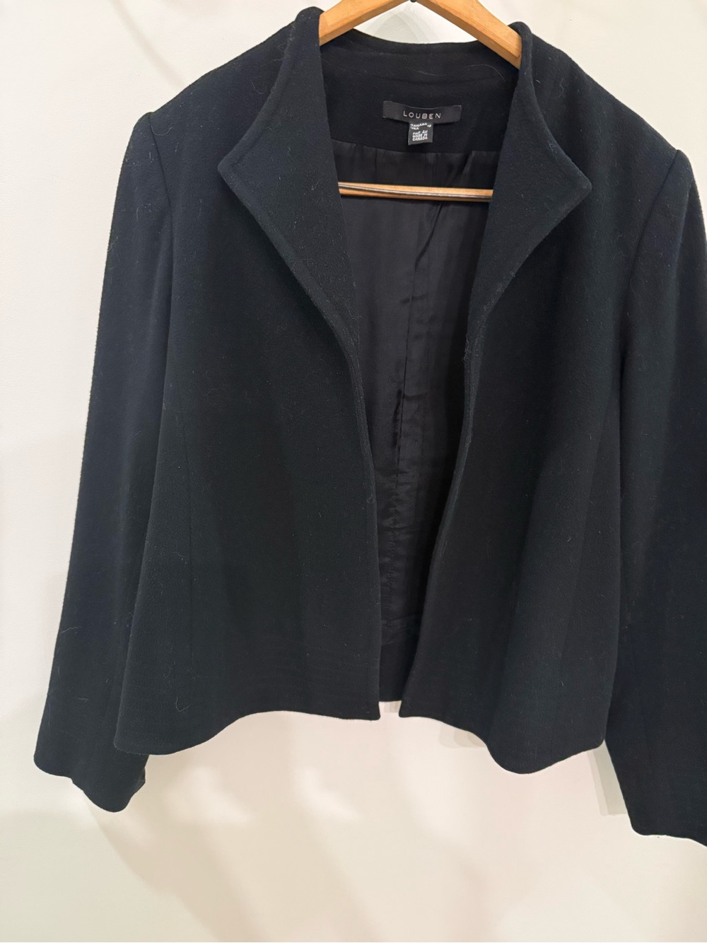 Louben Women’s Black Open-Front Blazer Jacket